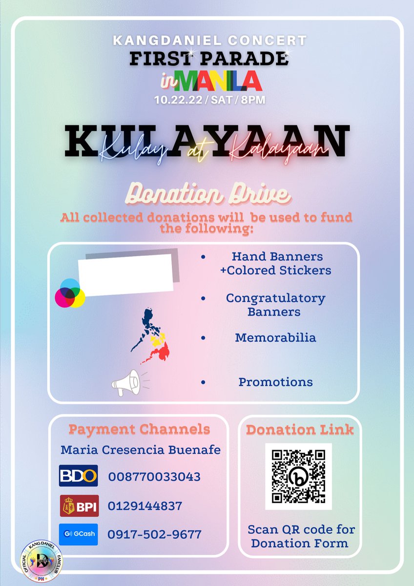 kangdanityph's tweet photo. DONATION DRIVE
π¦πππΆππΆπΆπ
Kulay At Kalayaan
A Fan Project for ππππππππππ πππππππ #FirstParadeInManila
PINOY MEMORABILIA
- mini jeepney serves as a simple token that will remind him of his Filo Danity.
Form
πhttps://t.co/138leWkudv
#KULAYAAN #KangDaniel https://t.co/Pu5SJUGBAM