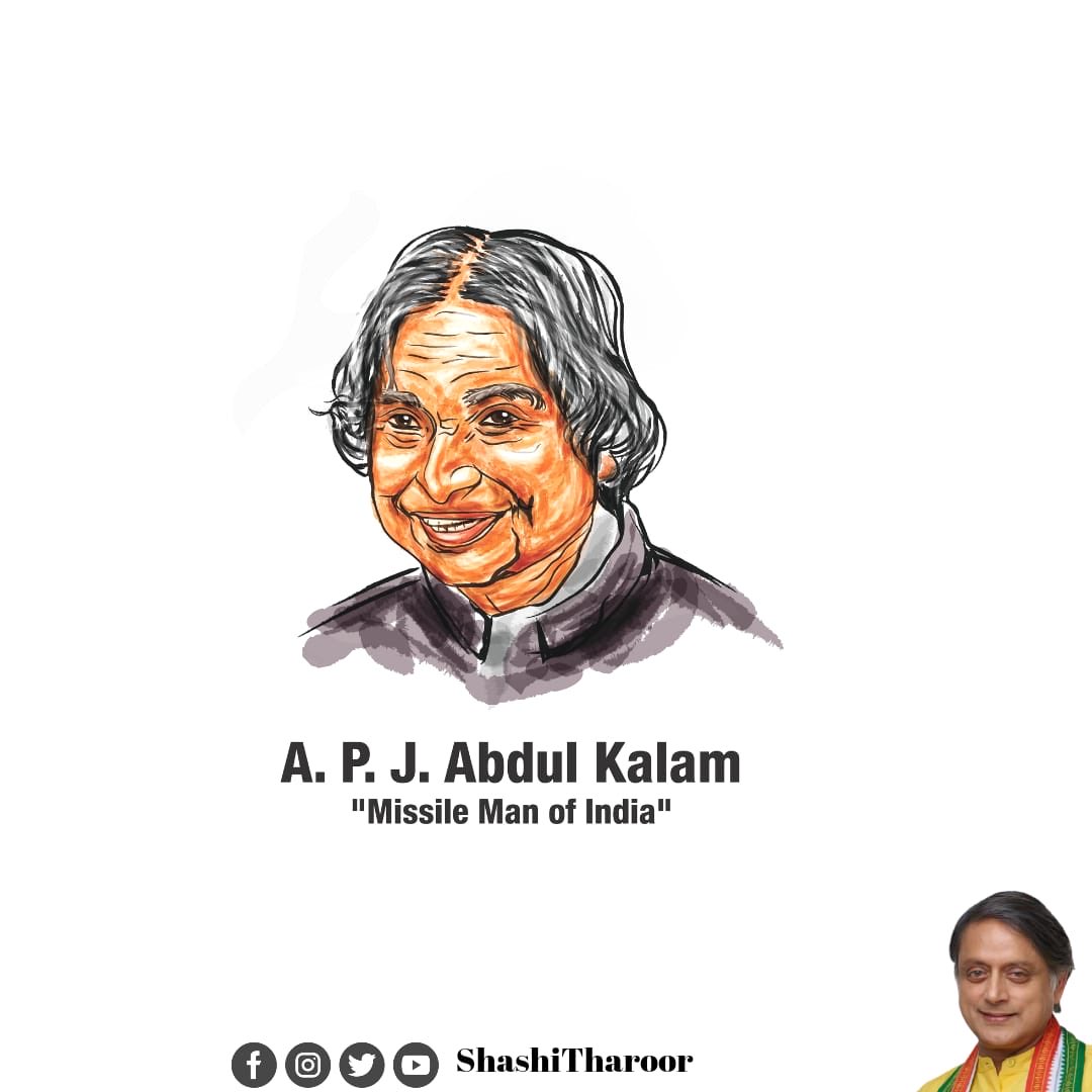 ShashiTharoor's tweet photo. Remembering the “People’s President”: https://t.co/25iUeF6zgP https://t.co/BOkTMw3AiL