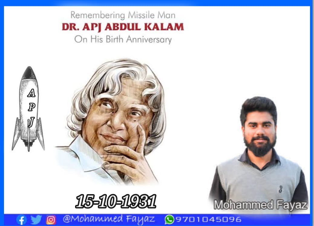 fayazmd006's tweet photo. A great salute to the #Knowledge_of_nation
భారత గౌరవానికి సలాo..🙏

@APJAbdulkalam00 https://t.co/69bpInOWe5