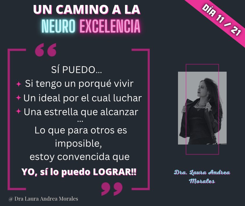 LauraAndreaMo15's tweet photo. @LauraAndreaMo15              Día 11/21 UN CAMINO A LA NEURO EXCELENCIA 🧠❤️ #dralauraandreamorales #neurociencia #excelencia https://t.co/Q0sm5e789O