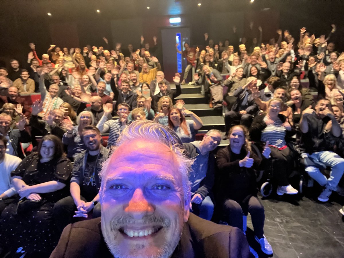 joerooney1's tweet photo. Last night in Darlington was the best ⁦@DarlingtonHipp⁩ . Bringing this show to the ⁦@galwaycomedy⁩ on 29th October, ⁦@SalisburyArts⁩ on November 5th and ⁦@TheatrauSirGar⁩ the lyric Carmarthen December 9th. See you there right!! Get yer tickets!! https://t.co/FrBipVnb3P
