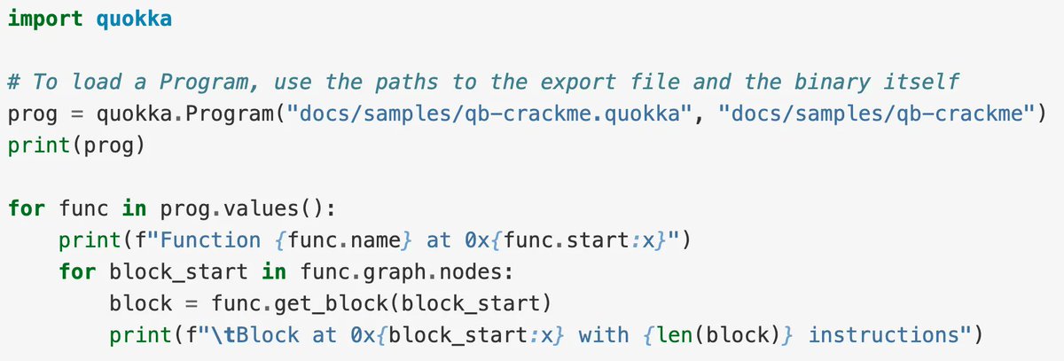 0xor0ne's tweet image. Quokka: a new binary exporter by @quarkslab
Project intro: buff.ly/3Rc479I
Documentation: buff.ly/3SuLMWI
GitHub repo: buff.ly/3E5DSiD
#binaryanalysis #disassembly #informationsecurity #cybersecurity #reverseengineering #quokka