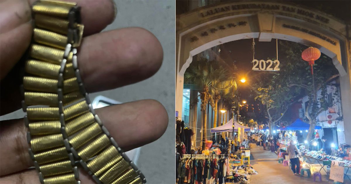 MothershipSG's tweet photo. Man buys RM10 (S$3) watch strap from JB night market, finds S$2,275 real gold in it https://t.co/ZF0X8TE0Ol https://t.co/AA8IfIIpBk