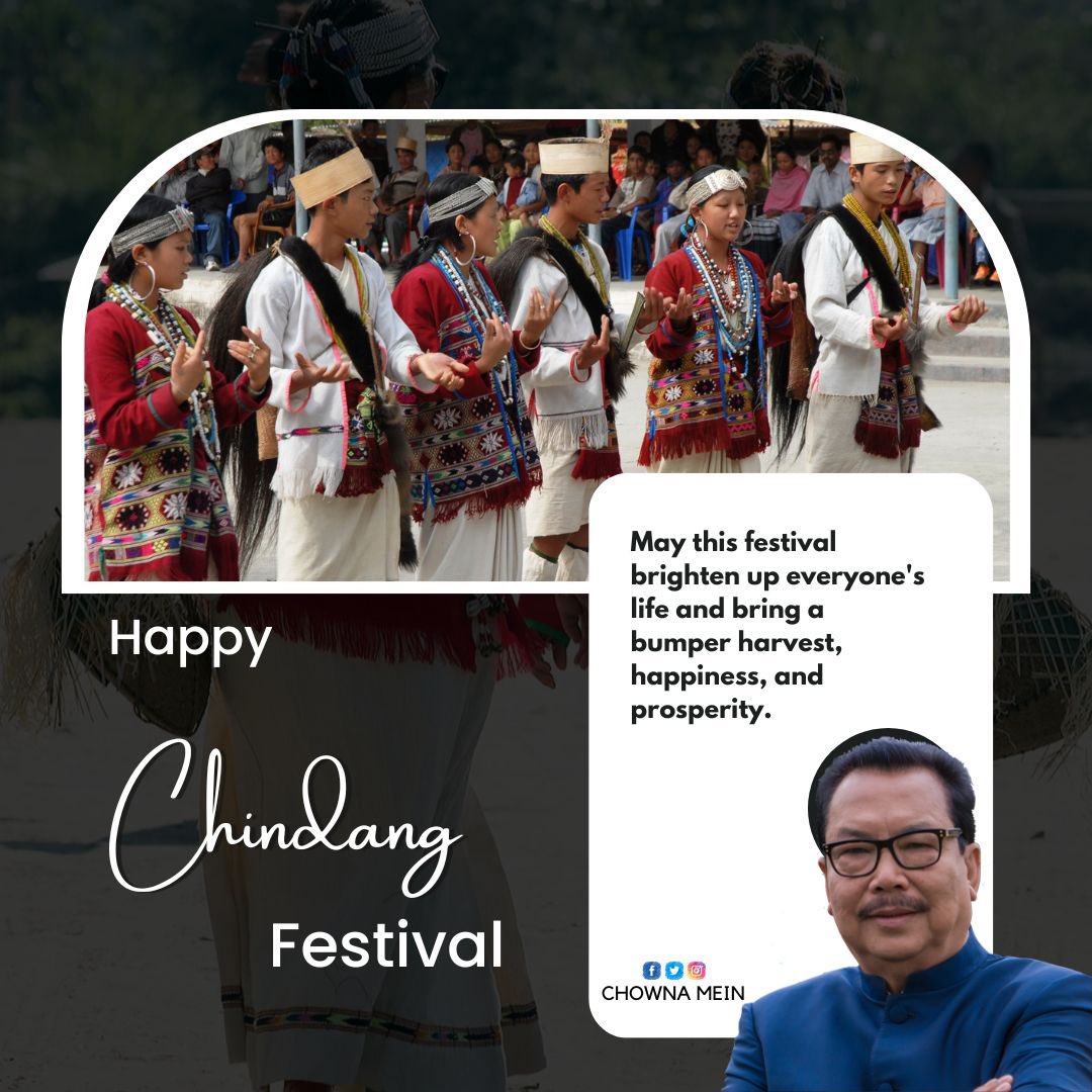 ChownaMeinBJP's tweet photo. Warm greetings to brothers and sisters of Sajolang community celebrating the auspicious #Chindang festival. May Almighty bless with prosperity, good harvest and happiness. https://t.co/ifSS9WojAm