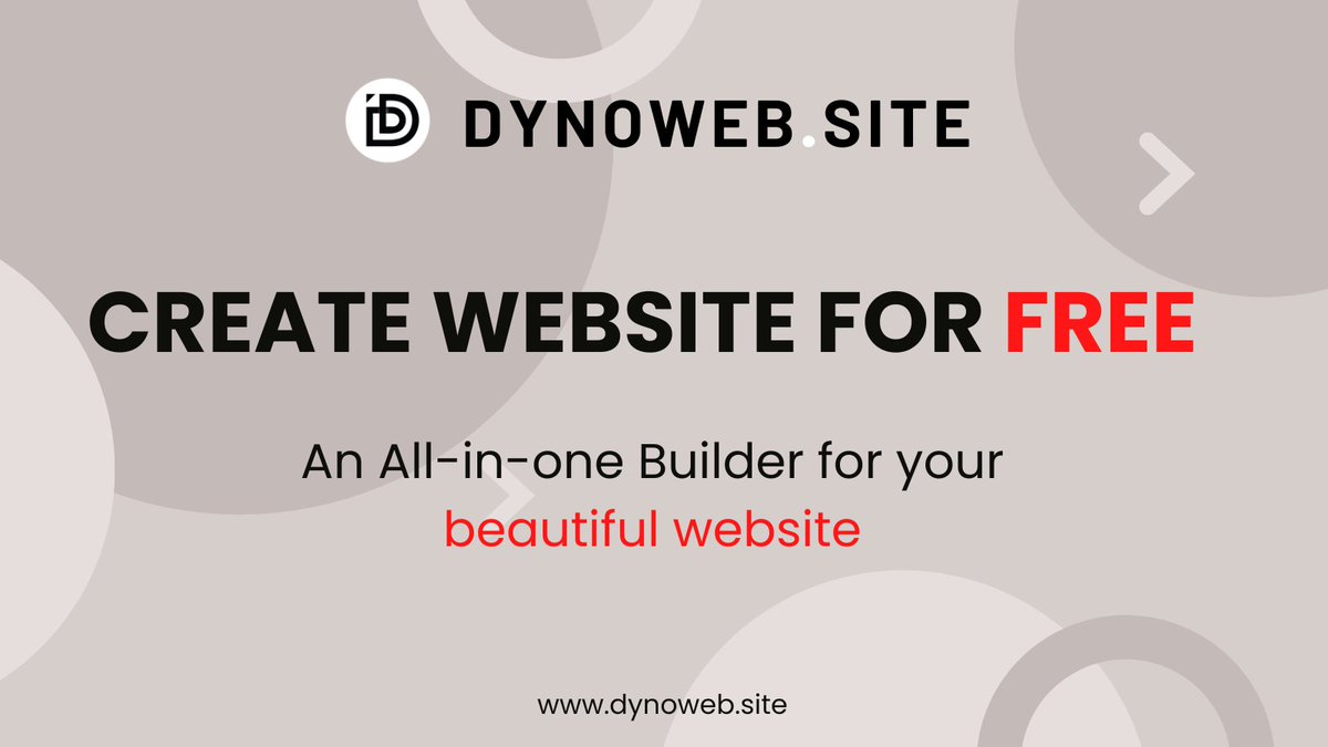 DynowebSite's tweet photo. https://t.co/bHmCThss3U is a professional website builder.
Create your website in minutes.
@DynowebSite #Website #websitebuilder https://t.co/qI95d5SKrj