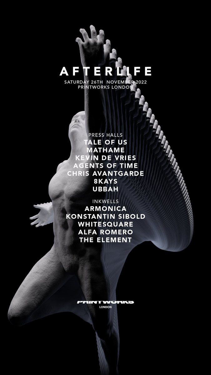 chrisavantgarde's tweet photo. Marking the one year anniversary since Consciousness first got revealed, I’m excited to say I’ll be playing where the journey started.

In the city I’ve been calling home for the last decade.

Printworks London
Press Halls
Saturday November 26

@afterlife_ofc 
@Printworks_LDN https://t.co/YyuasT5Y9D