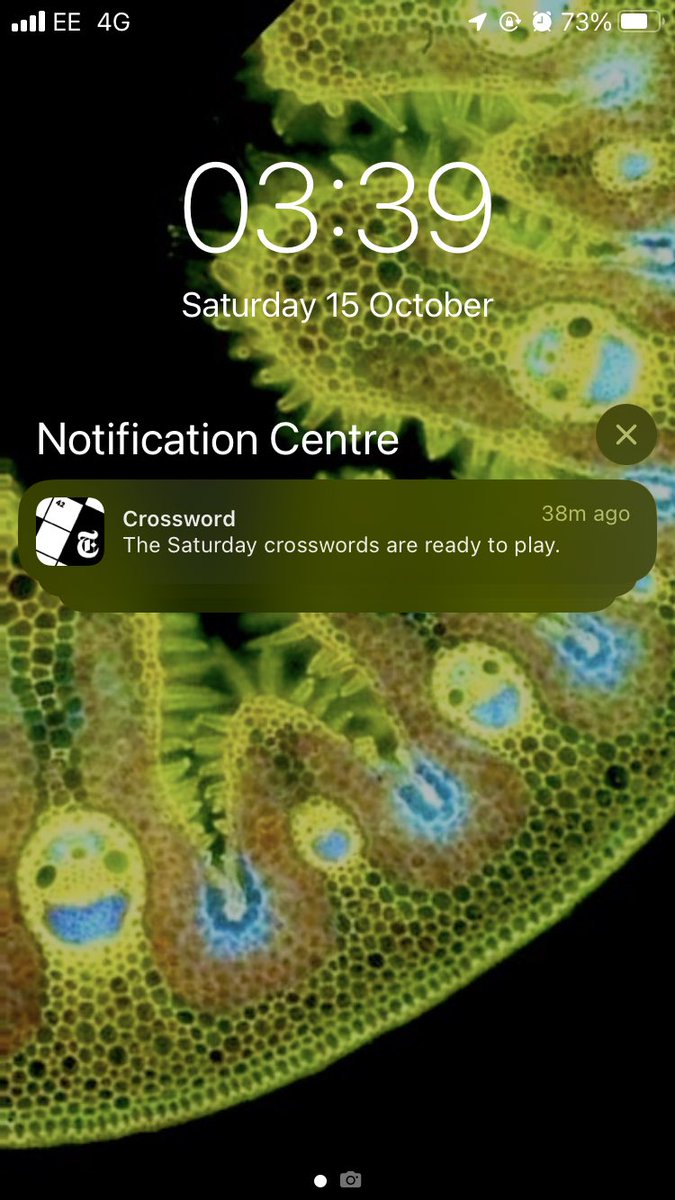 Getting old is: Being in a club with Jeff Mills playing, and receiving a notification that the Saturday NYT crossword is released.