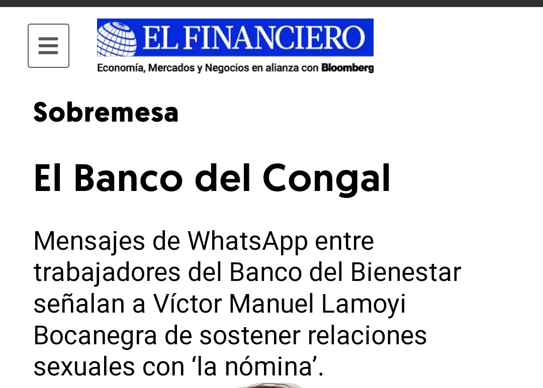 OskyElMagno's tweet photo. #ASUNTOS_PASIONALES en el #BancoDelBienestar de #VíctorManuelLamoyiBocanegra , pues resulta que además de los constantes atropellos contra los trabajadores, como renuncias forzadas, amenazas y hostigamiento, ahora lo acusan de convertir a la institución en un “#congal”. https://t.co/rRdTYOGvaR