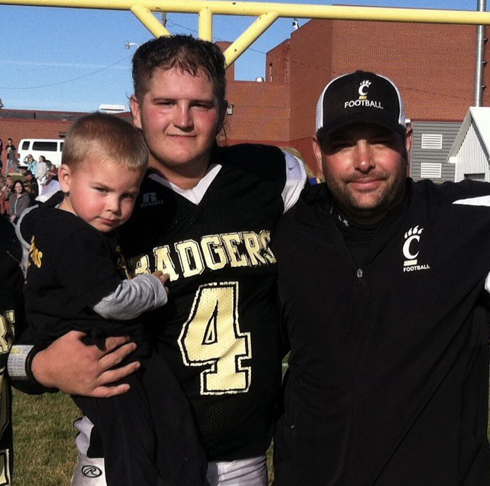 I was blessed to coach this young man in the 2013-16 football seasons. Fast forward to 2022 and how proud I was to be on the sideline tonight to witness him coach his team to victory. #Proud @MTtroystrong