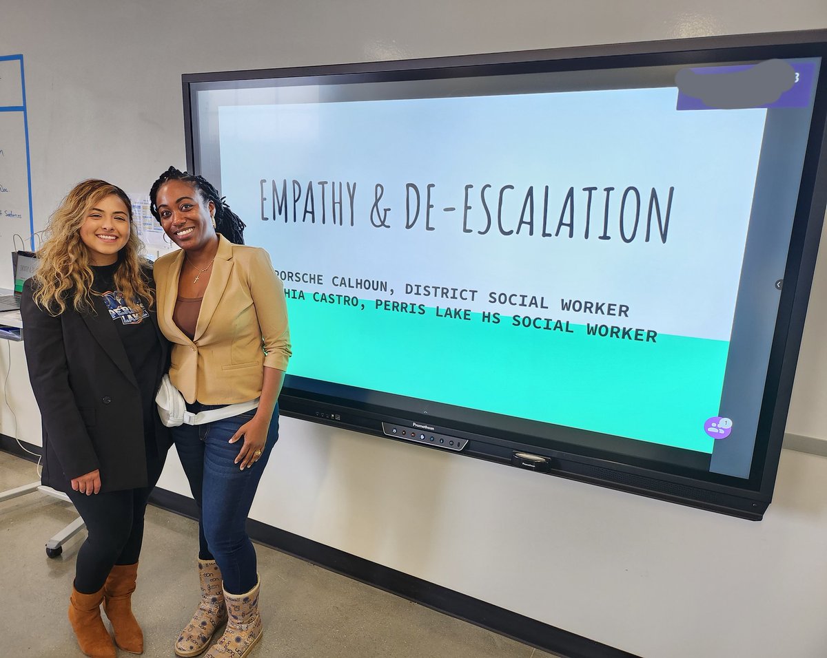 WellnessPVHS's tweet photo. Day 2 👩‍🏫 Thank you for all of your hard work in preparing for these informative presentations 👏 So grateful for our social workers &amp; ERMHS therapists!💗@puhsd @PerrisHigh @PalomaValley @HeritageHSPats @PinacateMS @LibertyHSBison @PerrisLakeHigh #puhsdcares2022 #wellness https://t.co/FdwyZ6AbJs