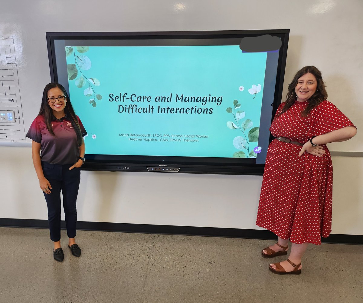 WellnessPVHS's tweet photo. Day 2 👩‍🏫 Thank you for all of your hard work in preparing for these informative presentations 👏 So grateful for our social workers &amp; ERMHS therapists!💗@puhsd @PerrisHigh @PalomaValley @HeritageHSPats @PinacateMS @LibertyHSBison @PerrisLakeHigh #puhsdcares2022 #wellness https://t.co/FdwyZ6AbJs