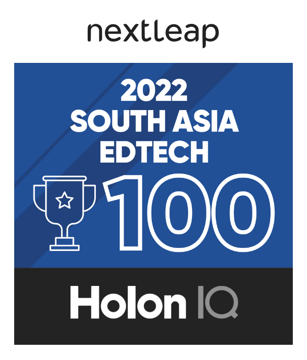 yourNextLeap's tweet photo. We made it to @holoniq "2022 South Asia EdTech 100" 🎉 

It's great to be recognized as leaders in the workspace and skills category! 🚀 🤘

The entire team of NextLeap is thankful for the trust and support that has been shown by all of you! ❤️ https://t.co/PhHhT8SXoz