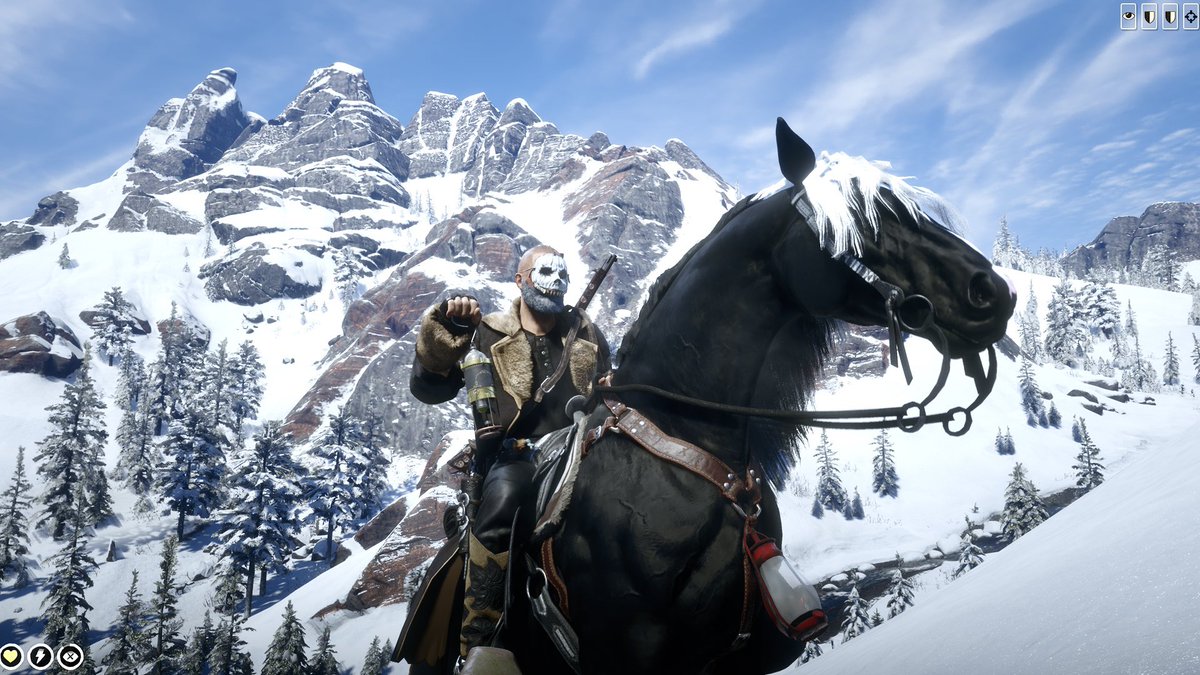 DavesDomain2's tweet photo. Black Phillip. One of my trusty steeds. #SaveRedDeadOnline #reddeadonline #RedDeadRedemption2 #turkoman #blackphillip https://t.co/r3vaxcU1LK