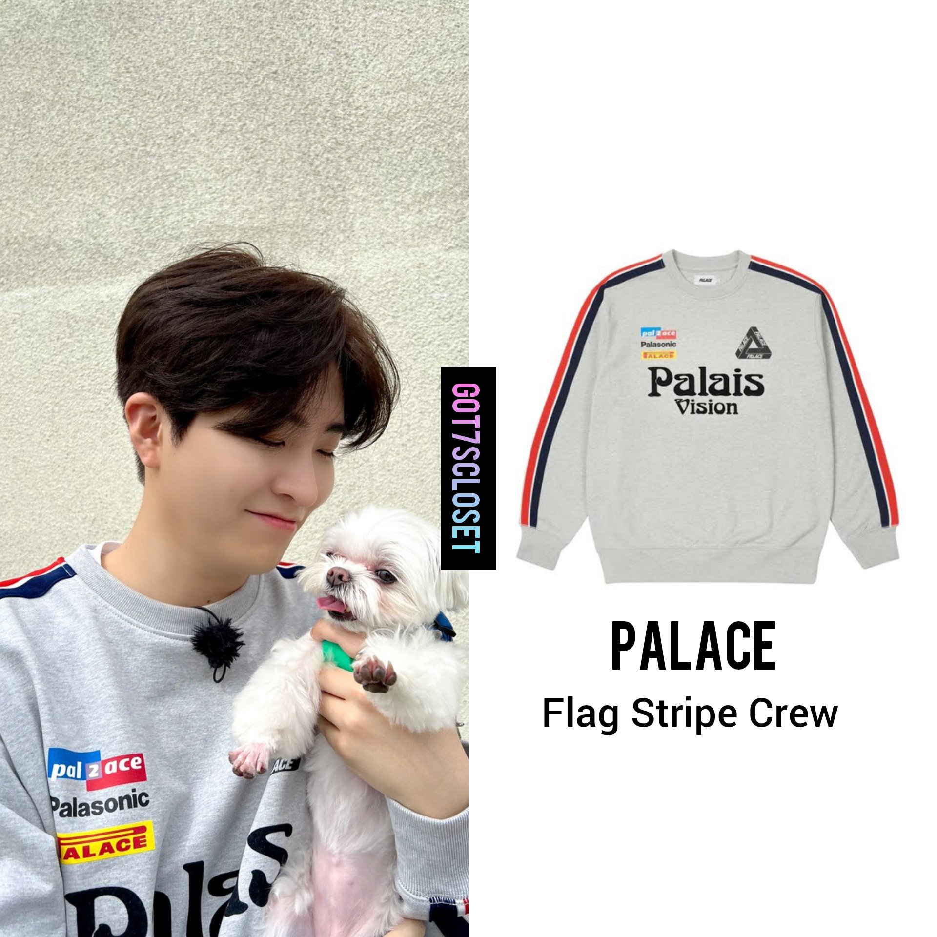 palace flag stripe crew パレス スウェット sweat｜メンズ 