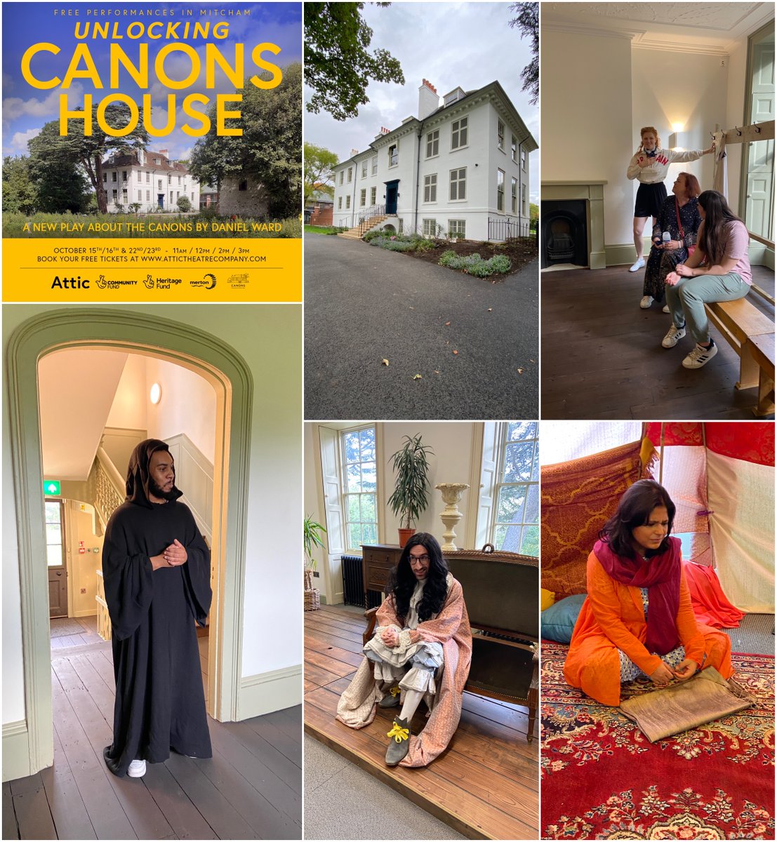 I was lucky enough to photograph the dress rehearsal for <a href="/thisisattic/">Attic</a>'s BRILLIANT new immersive @Datywar play about Canons House in #Mitcham.
Here's a sneak peek.
Tickets are FREE &amp; it's on this weekend (15/16) &amp; next (22/23). 
BOOK NOW: shorturl.at/fitv5