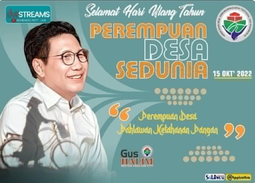 Selamat dan Sukses atas Peringatan Hari Perempuan Desa 
#PerempuanDesa
<a href="/jokowi/">Joko Widodo</a> 
<a href="/halimiskandarnu/">ABDUL HALIM ISKANDAR</a>
@Kemendespdtt
<a href="/malik_haramain/">malikharamain</a>
<a href="/imansyukri/">Iman Sukri</a>
<a href="/taufikmadjid71/">IG : taufik.madjid</a>
@yusradaridesa 
<a href="/azzameldzikrie/">#SantriIndonesia</a> 
<a href="/tppkemendes/">TPP KEMENDES</a> 
<a href="/tpp_provKalsel/">tpp.provinsi_kalsel</a>
#PerempuanDesa
