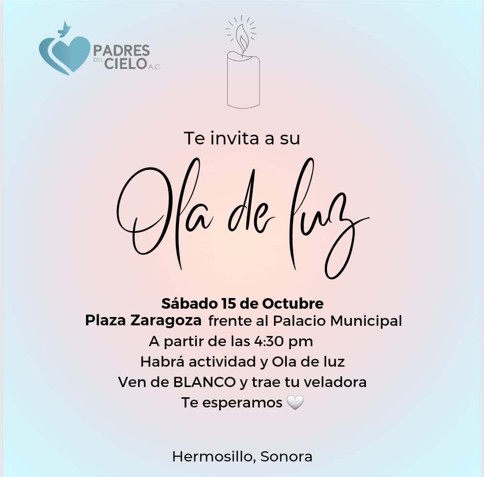 15 de octubre Dia Estatal de Concientización de la muerte fetal, Neonatal e Infantil, recordaremos con mucho amor a esos bebes que se nos adelantaron muy pronto. “Incluso el mas pequeño de los pies tiene el poder de dejar huellas eternas en este mundo” - Desc