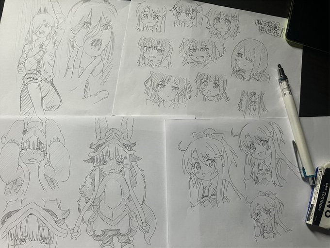絵の練習(模写)。
色々と滞ってしまってますがぼちぼち作業再開したいと思います…! 