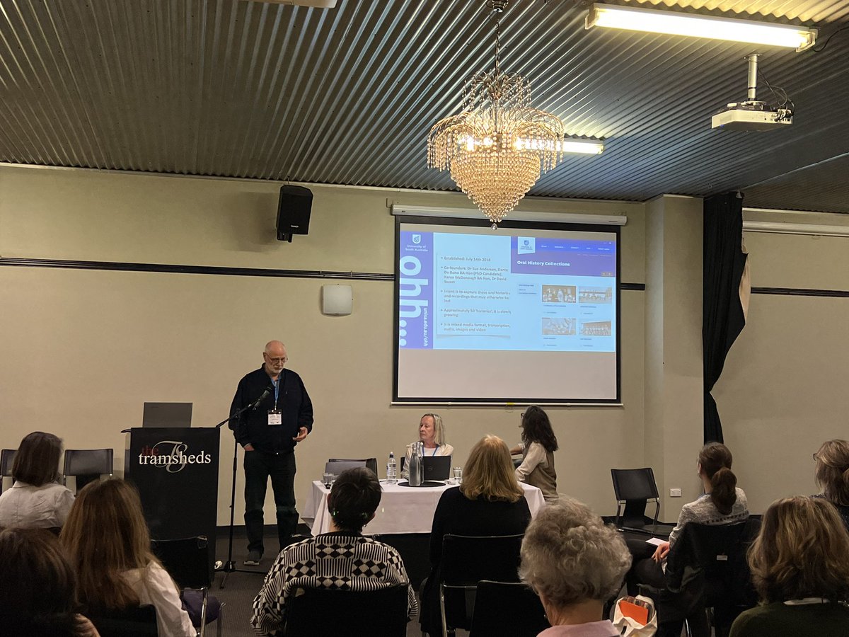 RebeTaylorMelb's tweet photo. When one family member threatens to sue another family member over an oral history…fabulous, heartfelt presentation by David Sweet and Sue Anderson. @oralhistoryaus @UTAS_ https://t.co/5NAGGGFD8Q