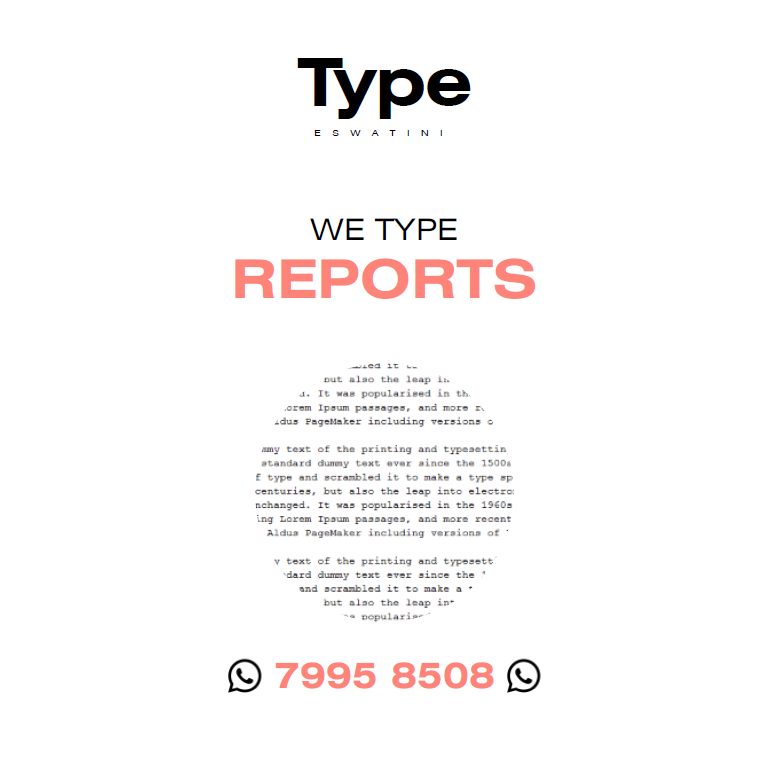 type_eswatini's tweet photo. With today's ever-increasing workloads, we all deserve a reliable partner for all our typing needs. 

WhatsApp your notes to 7995 8508 and get assisted immediately! 

#typeeswatini 
#typing 
#service 
#eswatini 
#tinitwitter https://t.co/nI7XNRjDr6