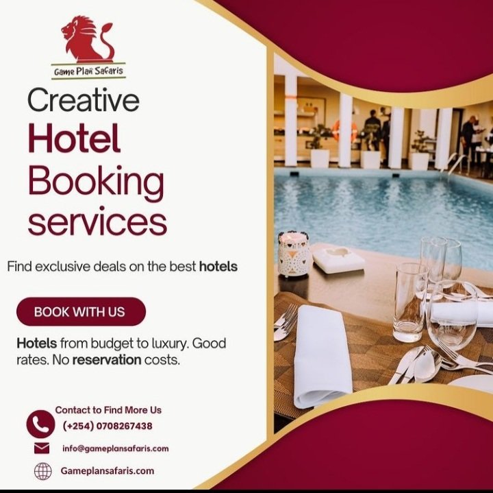 Looking for an affordable hotel with good prices?
Our partnership with different hotel all over kenya allows us to get the best place for you at a pocket friendly price 
.
.
.
.#hotelbookingservices #hotelNairobi #hotelskenya  #travelphotography #animals #photography