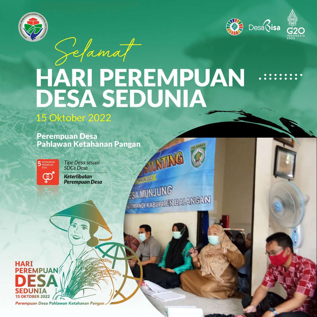Selamat dan Sukses atas Peringatan Hari Perempuan Desa 
#PerempuanDesa
<a href="/jokowi/">Joko Widodo</a> 
<a href="/halimiskandarnu/">ABDUL HALIM ISKANDAR</a>
@Kemendespdtt
<a href="/malik_haramain/">malikharamain</a>
<a href="/imansyukri/">Iman Sukri</a>
<a href="/taufikmadjid71/">IG : taufik.madjid</a>
@yusradaridesa 
<a href="/azzameldzikrie/">#SantriIndonesia</a> 
<a href="/tppkemendes/">TPP KEMENDES</a> 
<a href="/tpp_provKalsel/">tpp.provinsi_kalsel</a>
#PerempuanDesa