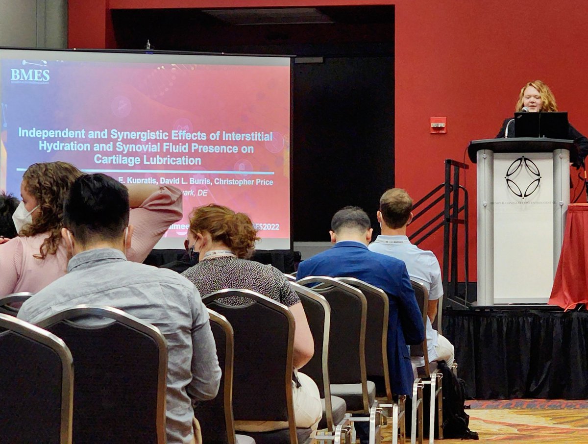 udbme's tweet photo. Insights into cartilage lubrication and degradability at #BMES2022 #udbme https://t.co/omlrmca1rB
