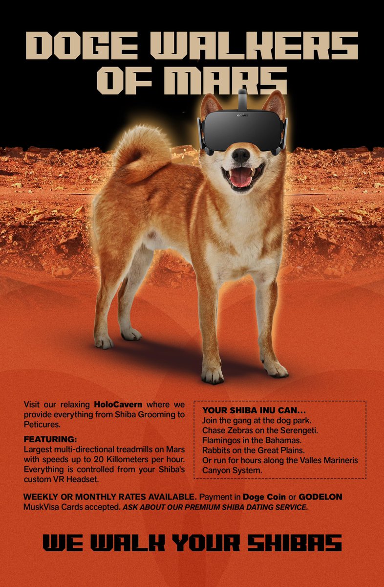 #Doge Walkers of Mars 
#GodElon