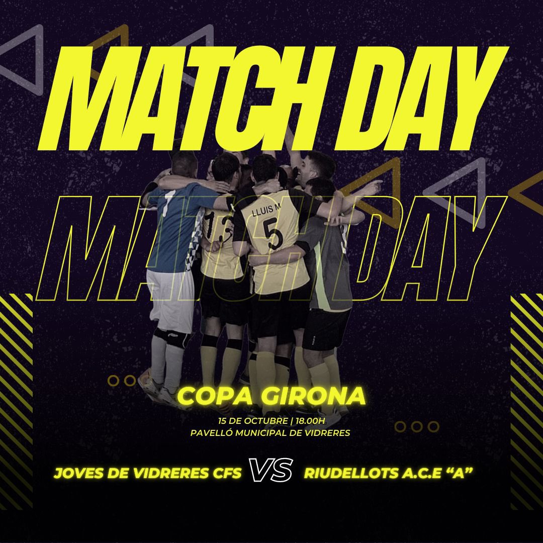 JovesdeVidreres's tweet photo. Dia de Partit 🏆Copa Girona https://t.co/d7AOgX7IUG