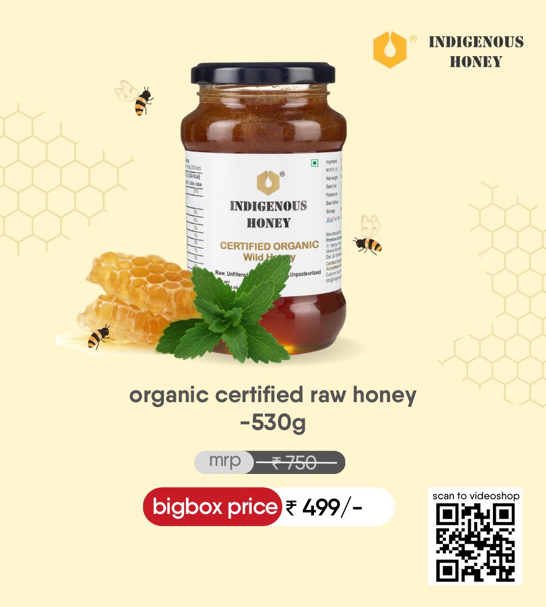 Bigboxapp's tweet photo. It's time for raw, unfiltered, unprocessed and unpasteurized organic 🍯
Shop indigenous honey now available on the BigBox app!!!

Link in bio!

#videocall  #bigboxindia #bigboxshopping #shopwithbigbox #sellonlinewithvideo #sellwithvideo #offers #videoshop #videoshopping https://t.co/tEL1NjR4Eb