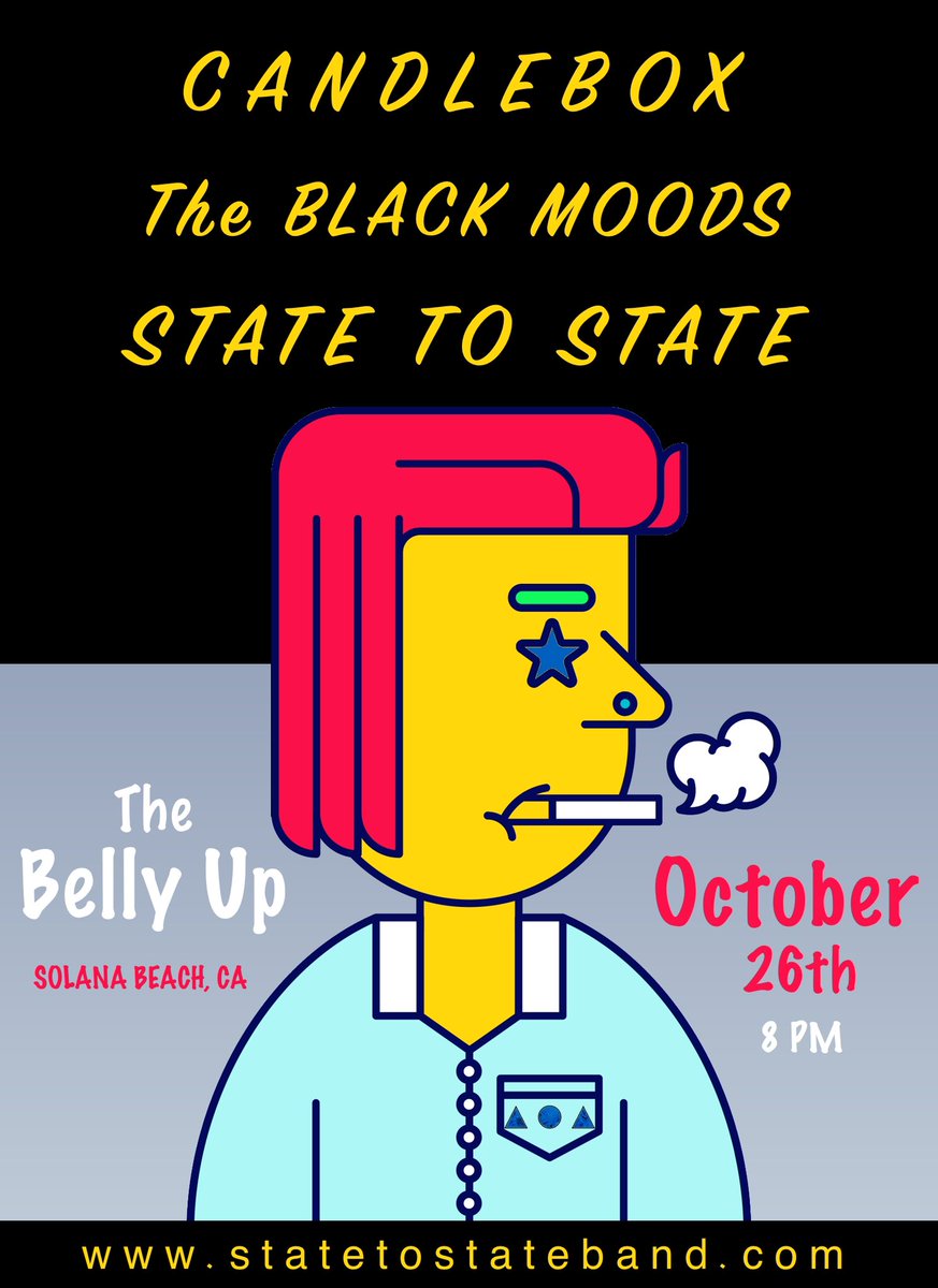 Our time amongst you is almost at an end. Be sure to get your tickets and get there early to see us open for our good buddies <a href="/candlebox/">CANDLEBOX</a> and <a href="/theblackmoods/">The Black Moods</a> at @bellyuptavern!! It’s gonna be a ripper!! ticketweb.com/event/candlebo…
