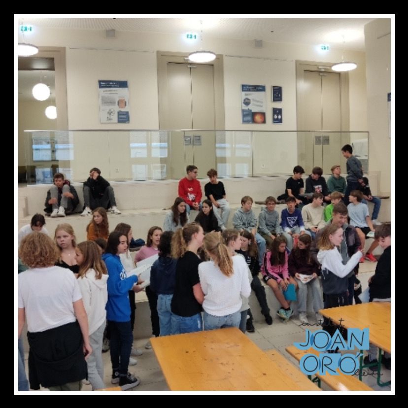 INSJoanOro's tweet photo. Obrim 🧶 de l'estada de l'alumnat de #2nESO de l' @INSJoanOro a Postdam 🇩🇪.
📅 Dia 1:
Després d'un vol ✈️ molt matiner, il.lusió i nervis ☺️ en l'acte de benvinguda 👋🏻 .
#StudentsExchange #ImmersioLinguistica #NovesExperiencies
#ComunicaT🗣️ #ConnectaAmbLaVida🧬 #AnyJoanOró🔭 https://t.co/ftSeGsGwFp