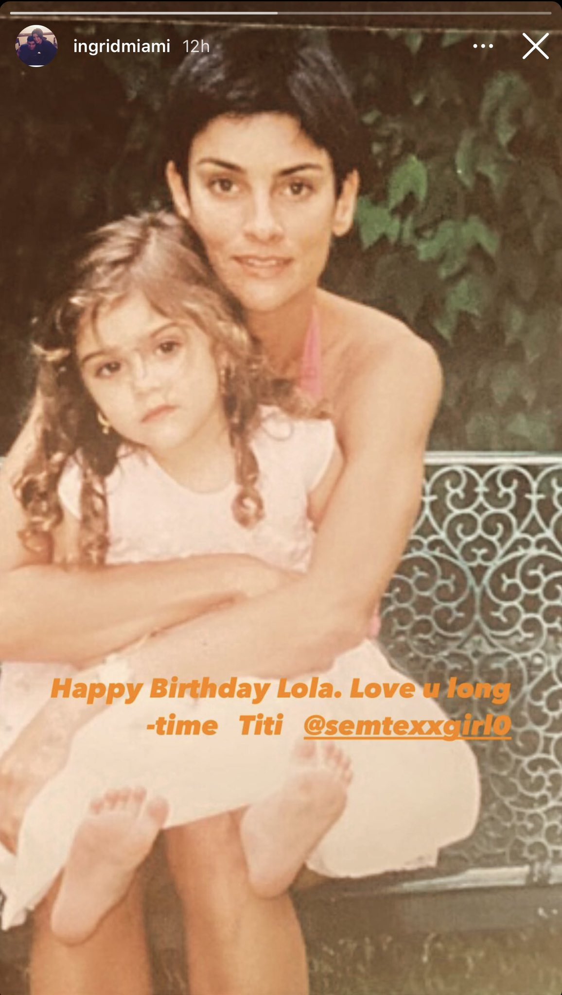 Ingrid Casares wishes Lourdes Lola Leon a happy birthday on Instagram.     