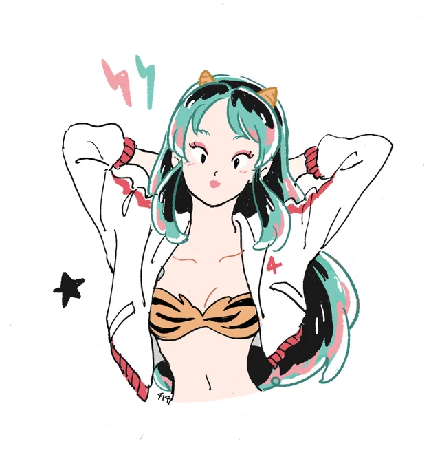 ピンクのアイシャドウのラムちゃもかわいい～ 