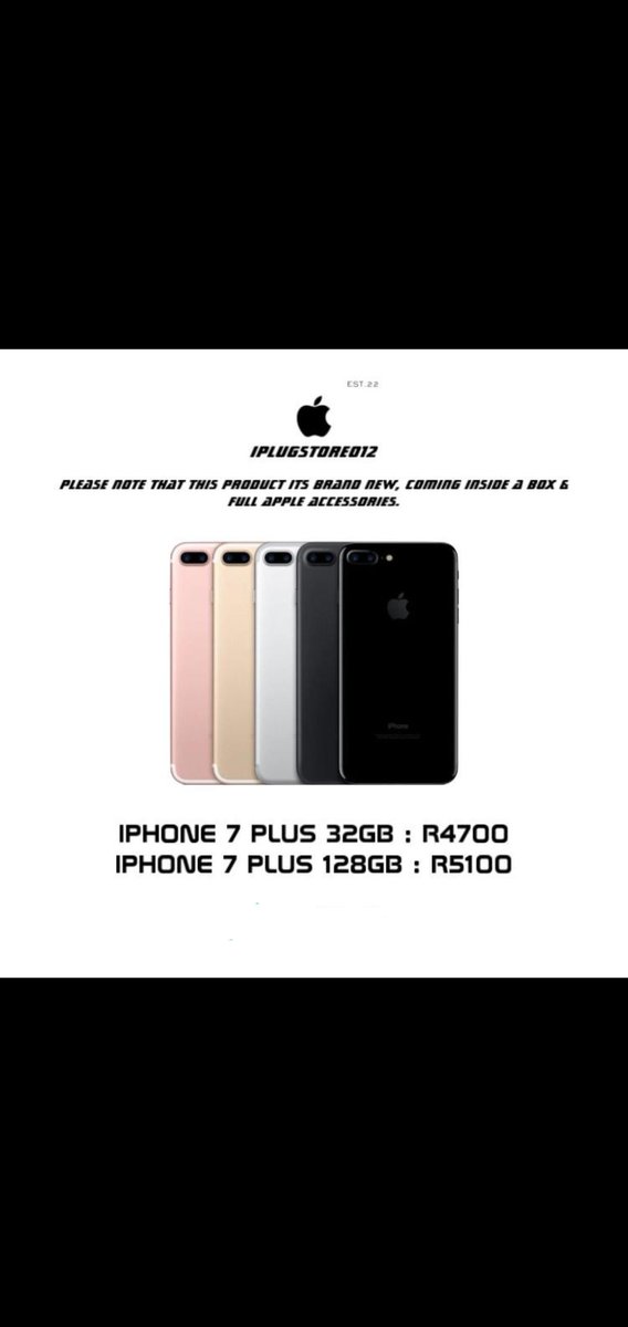 MUST_BE_KOKETSO's tweet photo. Brand New A grade IPhones at an affordable price,Comes with all Apple accessories.. We Diliver NationWide &amp; takes up to 3-5 working days.

W/A 0639925638 for orders and enquiries

#Billiato #Dischem #Areece #Lorch #Seemah https://t.co/imqJQhShXZ