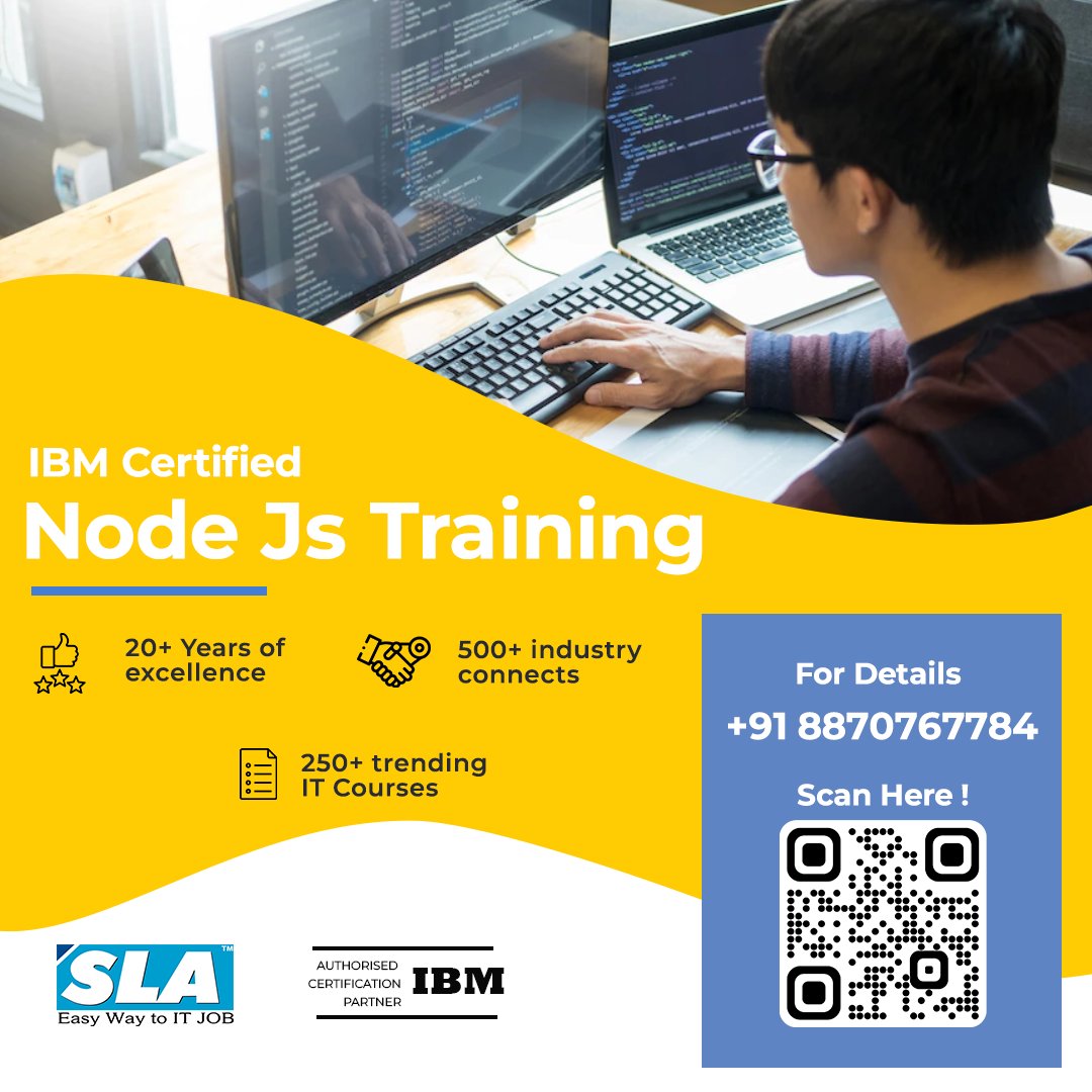 Slainstitute's tweet photo. "Soar in your web development profession with the help of our IBM Certified Node.JS Training in Chennai.

🌏:  https://t.co/HlhTt3a6mF
📞: +918870767784
#nodejs #nodejava #nodejstraining #nodejsCourse #nodejavatraining #slainstitute #sla #trainingcourses #courses #institute https://t.co/HaKrTpyHji