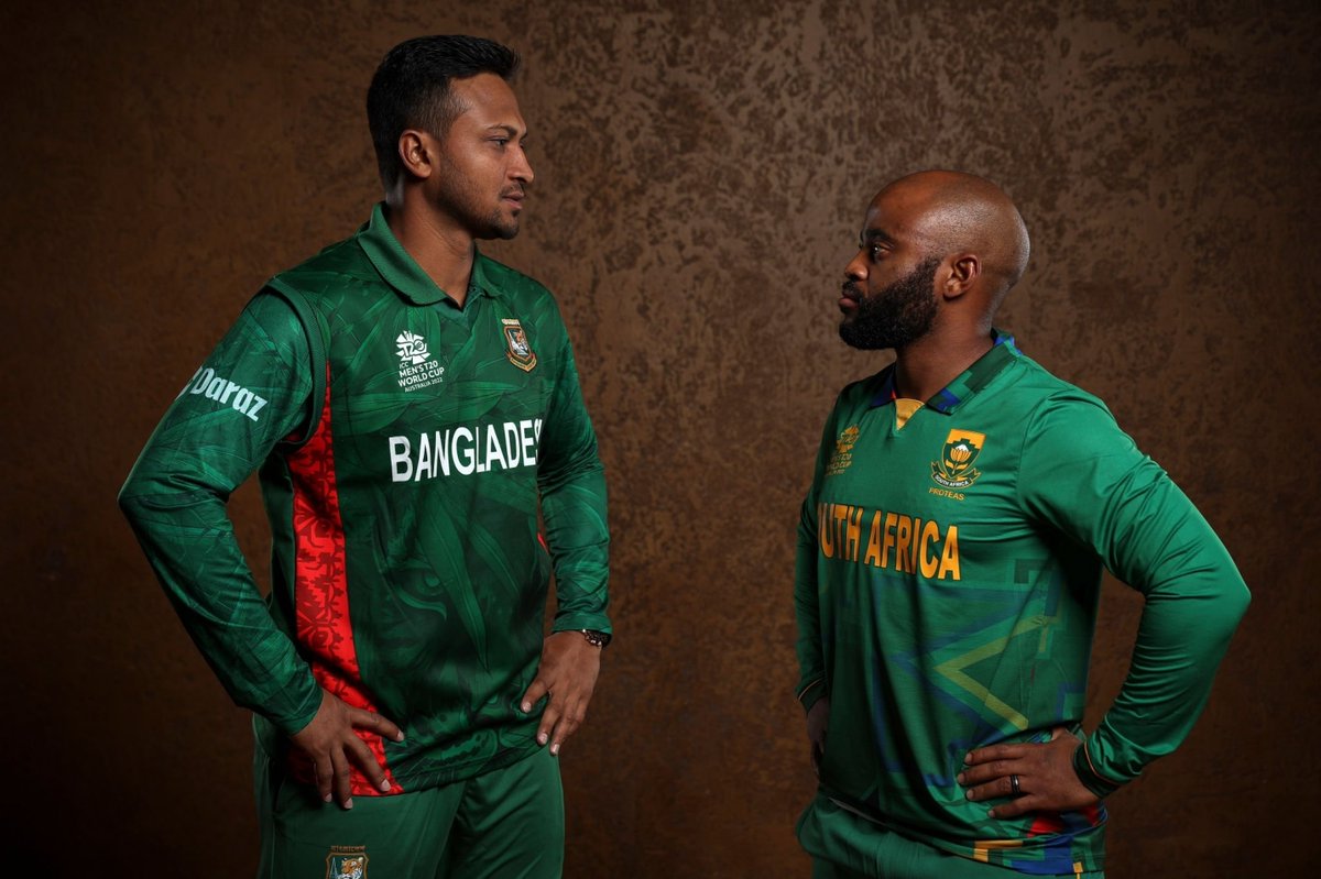shafiqur_shijan's tweet photo. Shakib Al Hasan (C) of Bangladesh and Temba Bavuma (C) of South Africa. https://t.co/Jo908dliTM