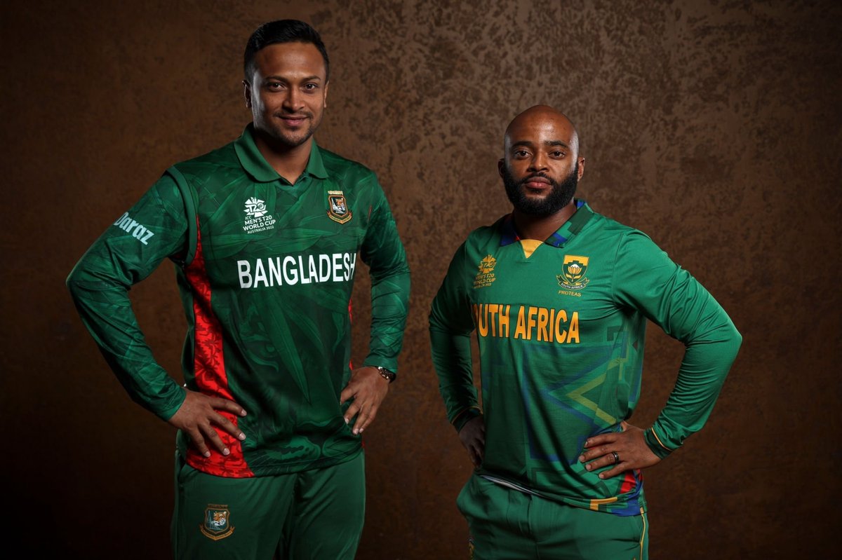 shafiqur_shijan's tweet photo. Shakib Al Hasan (C) of Bangladesh and Temba Bavuma (C) of South Africa. https://t.co/Jo908dliTM