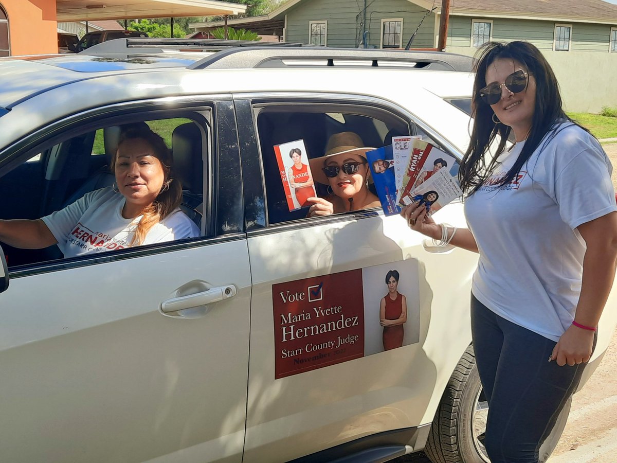 IselaLindquist's tweet photo. This is how we roll 🚗 in #RomaTexas #StarrCounty...voter contact and community engagement for #MariaYHernandezforStarrCoJudge @CasandraLGarcia @RyanGuillen #JohnPopeforStarrCoAttorney! 🇺🇲🐘❤️ Looking forward to #TexasVictory in Nov! #SouthTexas #RedWave #LeadRight #LoneStarHerd https://t.co/aRPNLfJcNo