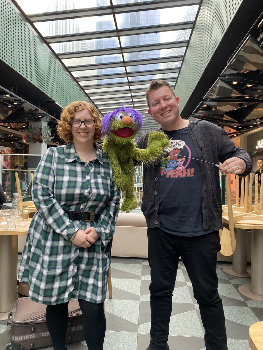 RealBrettHansen's tweet photo. Great to meet @123Hillsy in person for the first time today in Melbourne. Like many of my online friends we connected years ago via the puppetry and Muppet fan communities. https://t.co/VtVSSQh8sc