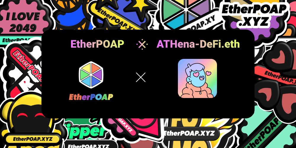 ATHena_DeFi's tweet photo. I've partnered up with #EtherPOAP to giveaway 10 Round 2 Whitelist!

To Enter:
✅ Like, RT, Tag 3 friends
✅ Follow @etherPOAP + @ATHena_DeFi
 
Ends in 36h! ⏰

To claim Credential for free, and participate in 30 ETH #giveaway join: https://t.co/OhHZd9xrvd

#NFTgiveway #NFTs https://t.co/RYxQFoX4ZB