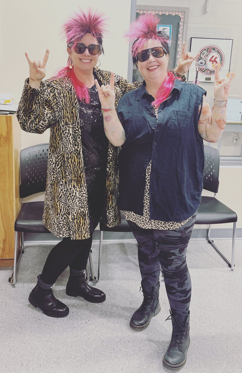 Been observing Rocktober in honour of our rock star custodians this month. Admin Assistant and I started a band. #RockPod #BetterInAPod #sd46sc #Rocktober