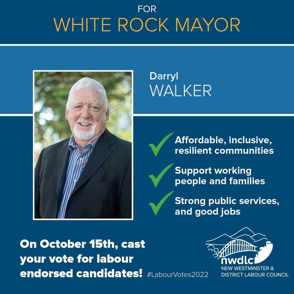 nwdlc's tweet photo. Delegates and members in White Rock! October 15th is your last opportunity to #vote for labour endorsed candidates like #DarrylWalker for Mayor #LabourVotes2022 https://t.co/ZvEPaOZmFe