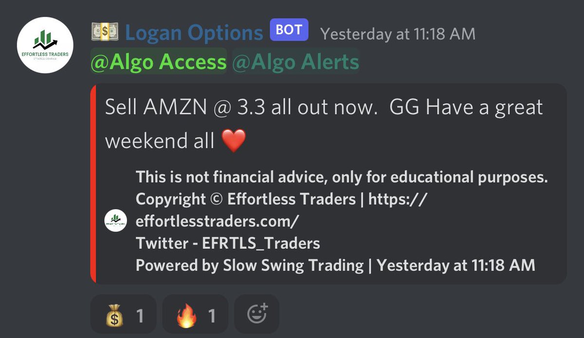 EFRTLS_Traders's tweet photo. All we do is BANK in my FREE stock trading discord!  Over 300% gains today on $AMZN puts.  #stocks #stockdiscord #StockTrading #options #optionstrading #StockMarket https://t.co/ULqLkuD4iK