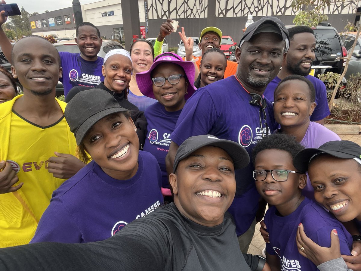 AsegoC's tweet photo. The A team from @aphrc commemorating the  #WorldFoodDay2022 as we step up for breastfeeding; educate &amp; support #Breastfeedingrun @CwKabiru @EvelynGitau @kadzomudzo https://t.co/HHmN4mmd0Q