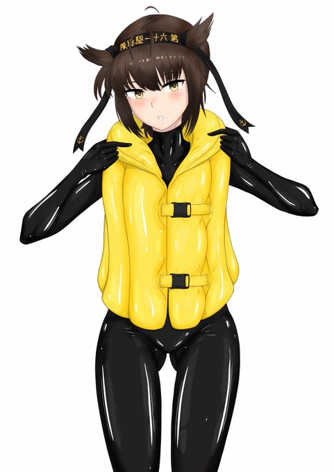 skeb依頼 初月さんスイムベスト&amp;ラバーです #latex 