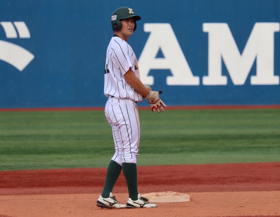kgubaseball's tweet photo. 2022/10/15(土)
秋季リーグ戦
対 横浜商科大学(1戦目)
①髙木(4年 #柳ヶ浦 )
②国崎(3年 #向上 )
③川上(4年 #下関国際 ) 
④青木(3年 #桐生第一 ) https://t.co/spYIx6Pm6x