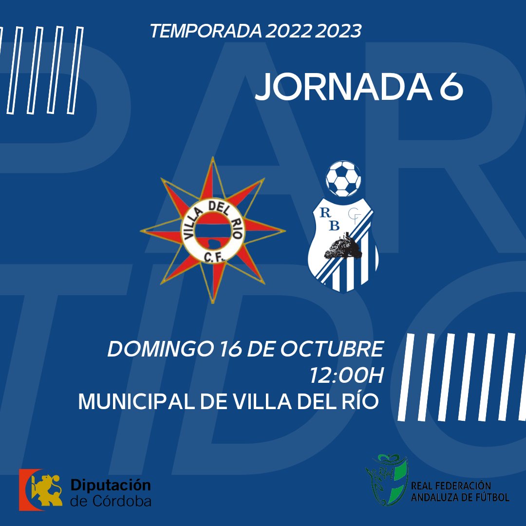 RvoBelmezano's tweet photo. ⚪🔵 #nextmatch

😀 Domingo 16 de Octubre ⚽️ 
🆚 Villa del Río C.F.
📊 Jornada 6
⏰ 12:00 h 
🏟️ Municipal de Villa del Río https://t.co/7KtfDGXRr6