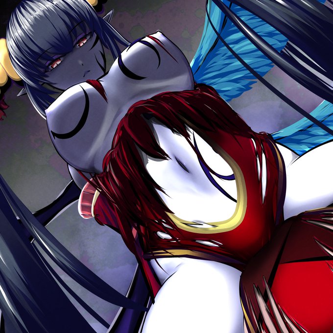 skeb御依頼頂きました!
犯され勇者の魔王様に冷酷に絞られる場面でござい_

胸の部分のみ半裸とは好きものめ! 