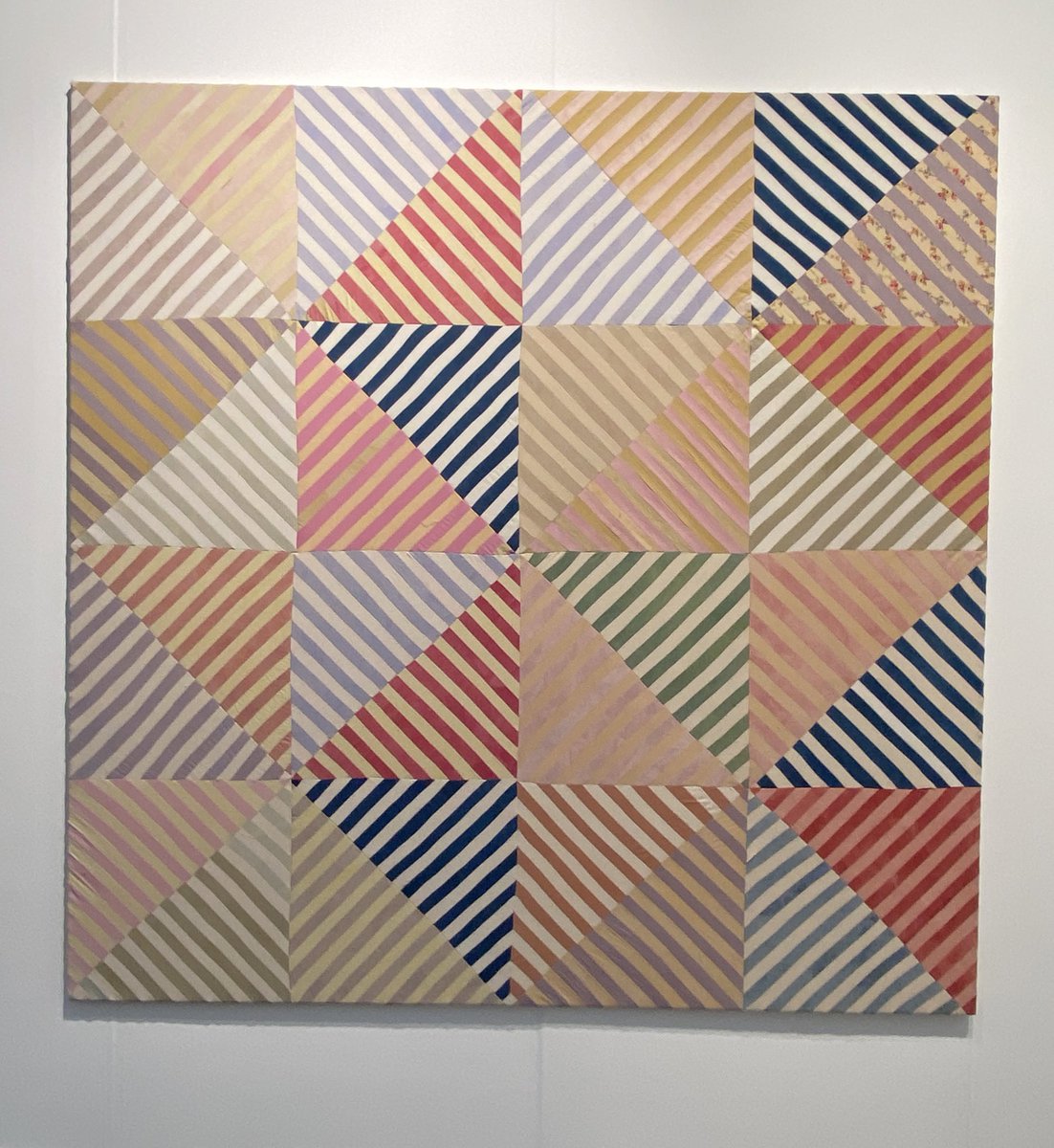 Radical Energy I, 1986, by Samia Halaby; Mural of 96 hand-painted ceramic tiles by Etel Adnan; and Untitled (After Stella, Sidi Ifni III), 2022, by Yto Barrada 💛🧡❤️